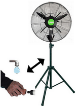 sprhnebel ventilator mit frischwasser anschlu am hauswasser netz ab 3 bar
